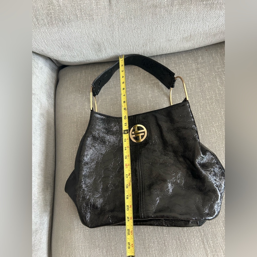 VTG Leather Black Genuine Leather  Shoulder Bag - Picture 10 of 13